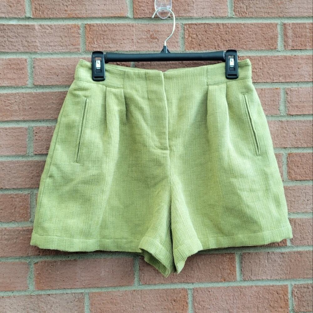 Tuckernuck Safari Chartreuse Green Tweed Shorts size Small